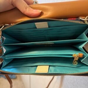 Spartina Brown and Teal Women's Bag